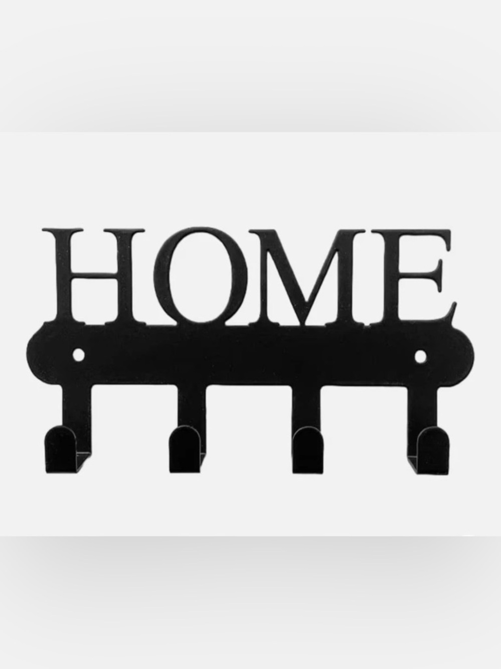 NWT Black “HOME” Hooks For Keys & Miscl Small Items